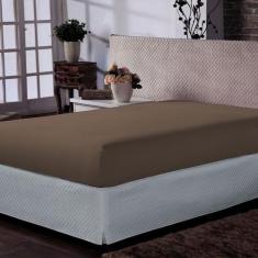 Lençol King Portallar Malha 100% Algodão Premiun Classic Cotton Cappuc