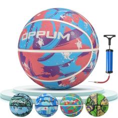 OPPUM Bolas de basquete interno/externo - Tamanho 3 (56 cm), tamanho 5 (69,8 cm), tamanho 7 (75,9 cm) - sob medida para crianças, crianças e adultos - Design inovador exclusivo - basquete de rua.
