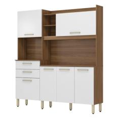 Cozinha Compacta Select com Balcão 6 Portas e 2 Gavetas Demóbile