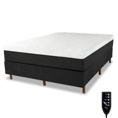 Cama Box e Colchão Magnético Massageador - Therapy Life Basic, Preto, 