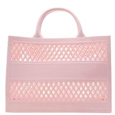 Bolsa sacola feminina de verão de malha de praia Hobo Bolsa de compras de grande capacidade com alça superior bolsa de armazenamento de geleia 2023, rosa, Free, Durável
