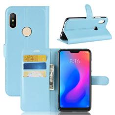 XIAOMI Capa para Redmi Note 6 Pro, capa carteira flip de couro PU premium com compartimento para cartão, suporte e fecho magnético [capa interior à prova de choque de TPU] Compatível com XIAOMI Redmi