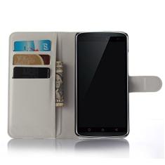 Capa carteira para Lenovo A7010, capa carteira flip de couro PU premium com compartimento para cartão, suporte e fecho magnético [capa interna à prova de choque de TPU] Compatível com Lenovo A7010