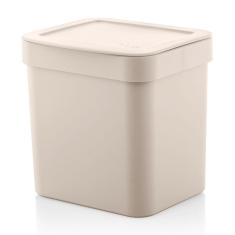 Lixeira pequena 2,5 Litros Bege banheiro cozinha sala Ou