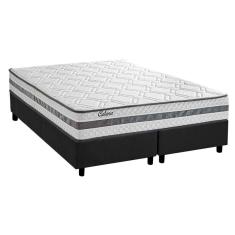 Cama Box King: Colchão Molas Herval MasterPocket Ensacadas Catana + Base crc Suede Gray(193x203)