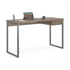 Mesa Home Office Industriale Estilo Industrial 1 Gaveta Estrutura em Aço com Gaveteiro Preto