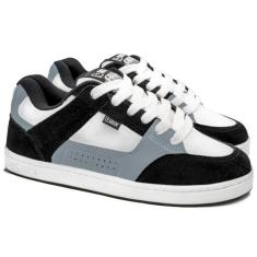Tênis Qix Skate Retrô AM Preto Cinza Branco, Preto, 35