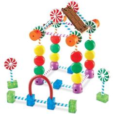 Conjunto Candy Building, brinquedo Fine Motor, 92 peças, para maiores de 4 anos