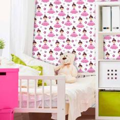 Papel de Parede Infantil Auto Adesivo Lavável Bailarina