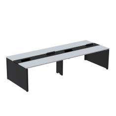 Mesa De Plataforma Dupla Para 4 Pessoas Corporativa 140x140-4p Cinza-preto