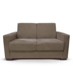 Sofá Estofado 2 Lugares Sala Estar Recepção Raíssa Suede Capuccino