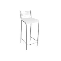 Banqueta Sala de Jantar Gênova 1B705CR Aço 1 Un Cromado/ano Branco - Kappesberg