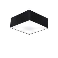 Plafon Quadrado Vivare Md-3050 Cúpula Em Tecido 12/40x40cm - Bivolt Preto 127/220v