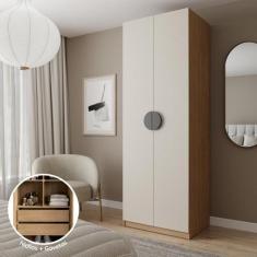 Guarda-Roupa Modulado Joy com Gaveteiro CabeCasa MadeiraMadeira Cinza 