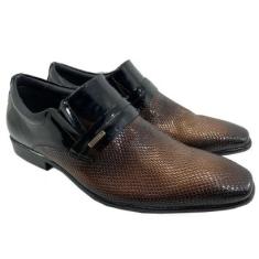 Sapato Social Rafarillo Couro Dubai Class - Oliva - 44-Masculino