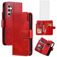 Asuwish Capa de telefone para Samsung Galaxy A14/M14 5G capa carteira com protetor de tela de vidro temperado flip porta-cartão de crédito suporte bolsa fólio bolso celular celular A 14 4G 14 A 14 M