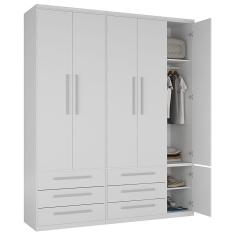 Guarda-roupa 5 Portas 6 Gavetas Modular 1310 Ilan Branco