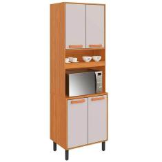 Paneleiro Napoles 4 Portas Itatiaia Cor Cinamomo Off White