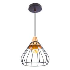 Pendente Vou Aramado Metal Bella Iluminação Preto / Cobre FO009E