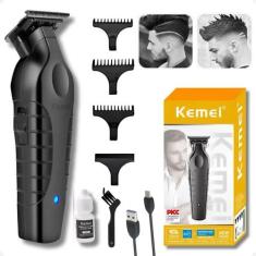 Maquininha Kemei KM-2299 Profissional para Cortar Cabelo Barba USB Biv