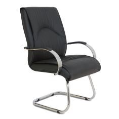 Cadeira Interlocutor Para Sala De Reuniãolinha Bologna Preto