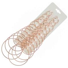 Conjunto de brincos de argola com 12 pares de brincos de argola para mulheres e meninas, diâmetro 2 a 7,5 cm