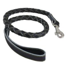 Coleira redonda para cães de couro legítimo totalmente trançada, 109 cm de comprimento, 2,5 cm de largura, cana corso, mastim, dogue alemão