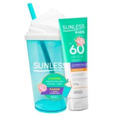 Sunless Kids Kit Protetor Solar Fps60 Infantil 120G + Copo
