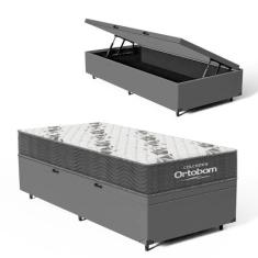 Cama Box Baú com Colchão de Espuma D33 Ortobom Airtech 100 Solteiro 88