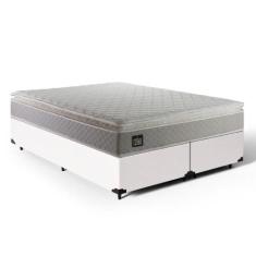 Cama Box + Colchão Queen Strong D45 One Face 158x198x59cm Branco - Sup