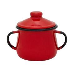 Açucareiro 08 Esmaltado Mãe Ágata 380Ml Ewel - Vermelho, Vermelho