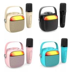Karaokê infantil Caixa de Som Bluetooth Com Led e Microfone Sem Fio - 