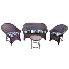 Conjunto de Sofá Fibra Sintética Munique - 1 Sofá 2L + 2 Poltronas + 1