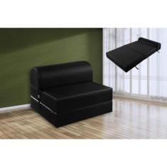 Sofá Cama Solteiro New Extra Courano Preto - Paropas