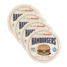 Sousplat Hamburguers - NSW, 4 Peças, com base