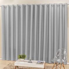 Cortina Madri Para Trilho Comum Semi Blackout 2M - Cinza - Casa Scarpa
