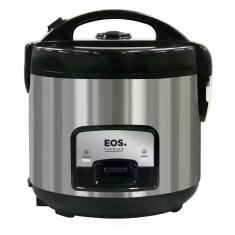 Panela Elétrica De Arroz eos 10 Xicaras Inox Preta Tampa Vidro Clear Glass EPA10PI 110V