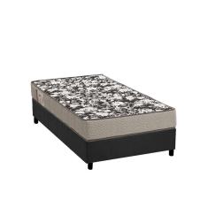 Cama Box Solteiro: Colchão Espuma Ortobom Physical Ultra Resistente + Base Crc Camurça Gray(88X188)