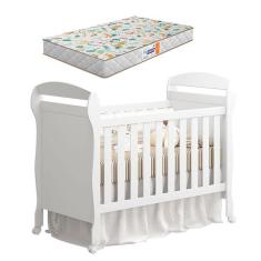 Berço Americano Danny Branco Acetinado Com Colchão Gazin - Reller