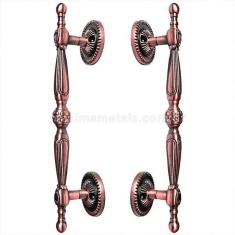 Puxador Duplo Berlin 280Mm Cobre Antigo Porta Pivotante