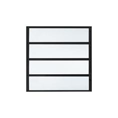 Janela de Alumínio Basculante 80x80cm Fortline Atlântica Preto