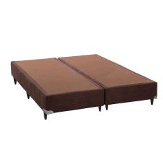 Base Box Sommier Queen Camurça Ortobom 30x158x198cm Marrom