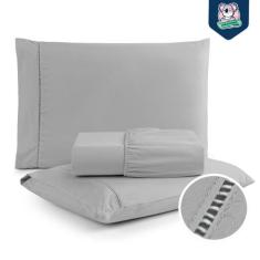 Jogo de Lençol Queen Percal Flex 3 Peças 400 Fios Super Macio & Respir