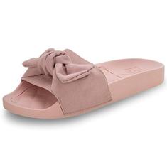 Chinelo Moleca Slide Laço Camurça Feminino 5414104