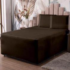 Jogo de Lençol Luva Solteiro Conjugada Veste Colchão e Box Malha 2 Peç