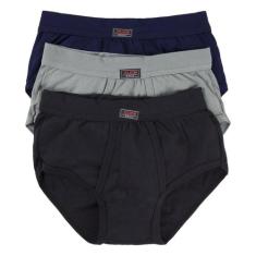 Kit 3 cuecas adulto slip tradicional com abertura click 120, M, Sortid