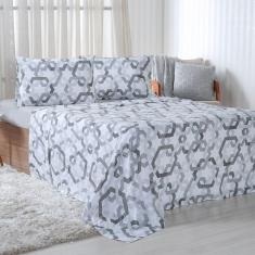 Jogo De Cama Solteiro 3 Pçs 150 Fios Super Macio 100% Algodão Fliese