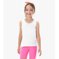 Regata Básica Infantil Feminina Rovi Kids Branco, 18, Branco