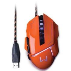 Mouse Gamer Warrior Ivor 3200DPI 7 Botões Controle DPI Laranja - MO263