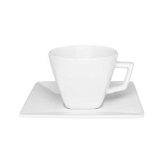 Conjunto De 6 Xícaras Grandes 200 Ml Com Pires Quartier White - Oxford